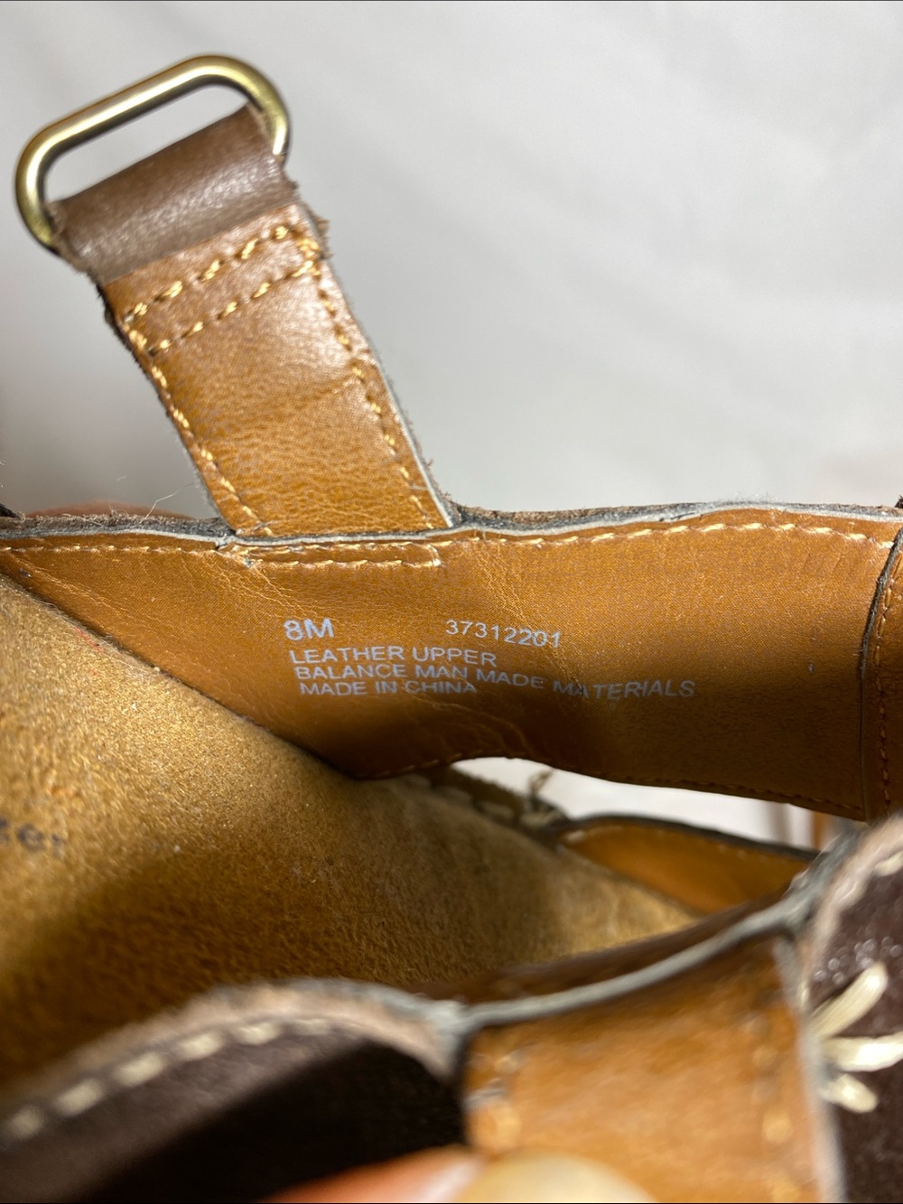 NaturalSoul by Naturalizer Brown Star-Accent Leather Sandals Women-8M - Picture 5 of 9
